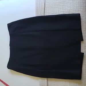 White House Black Market womens black polka dot embroidered skirt sz4